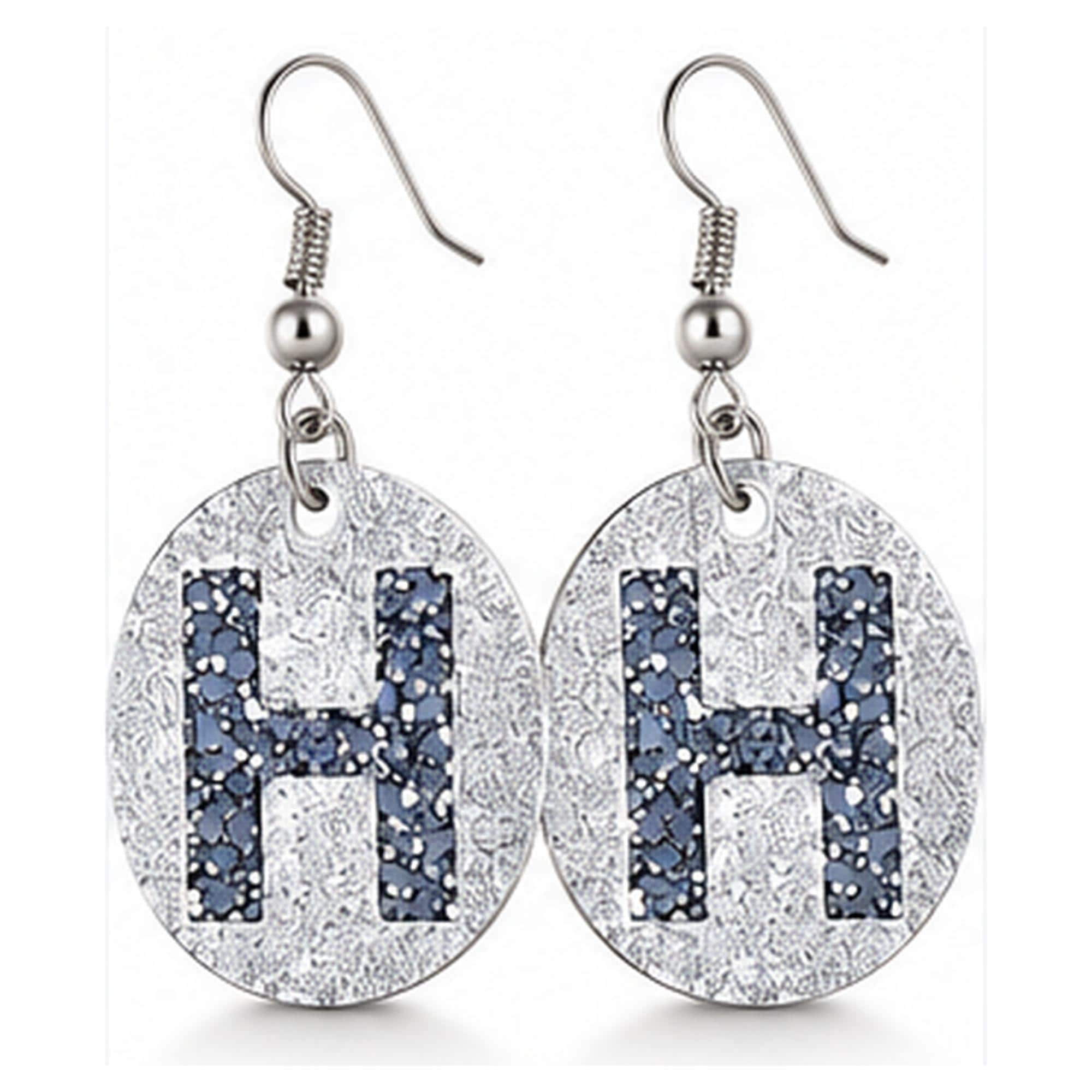 Handmade Glitter Initial Earrings, view 8