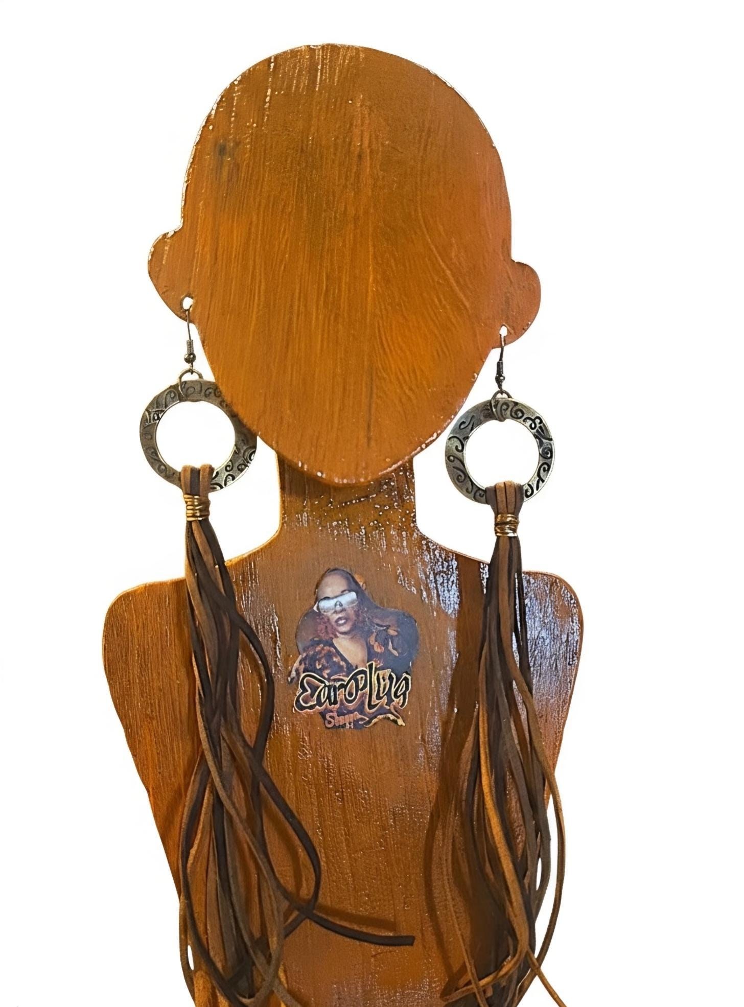 Customized Handmade Leather Suede Tassel Earrings