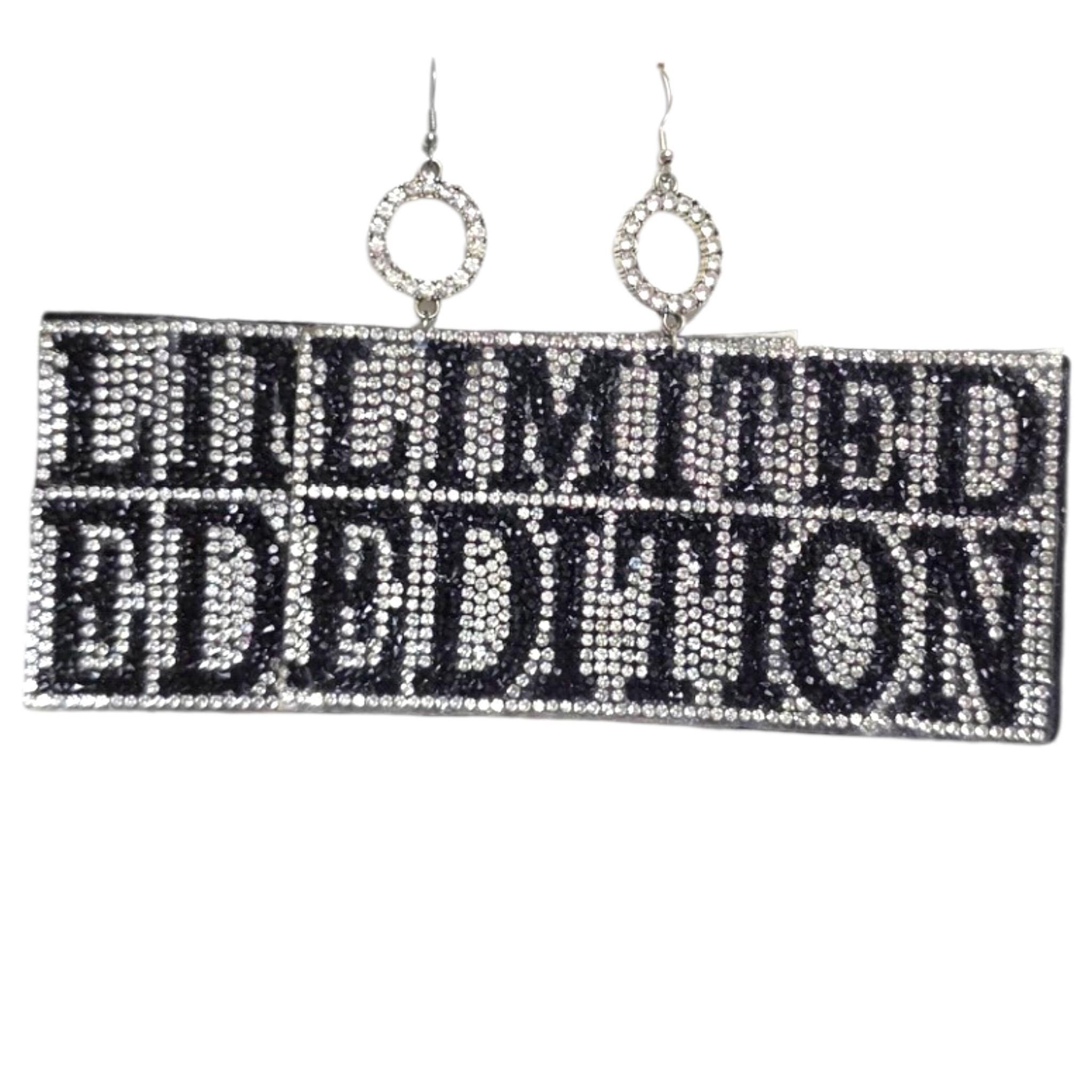 Handmade Graphic Earrings, view 1