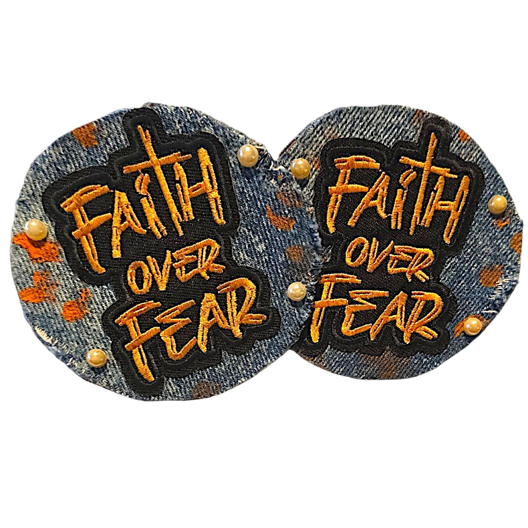 Handmade Patch Stud Earrings, view 1