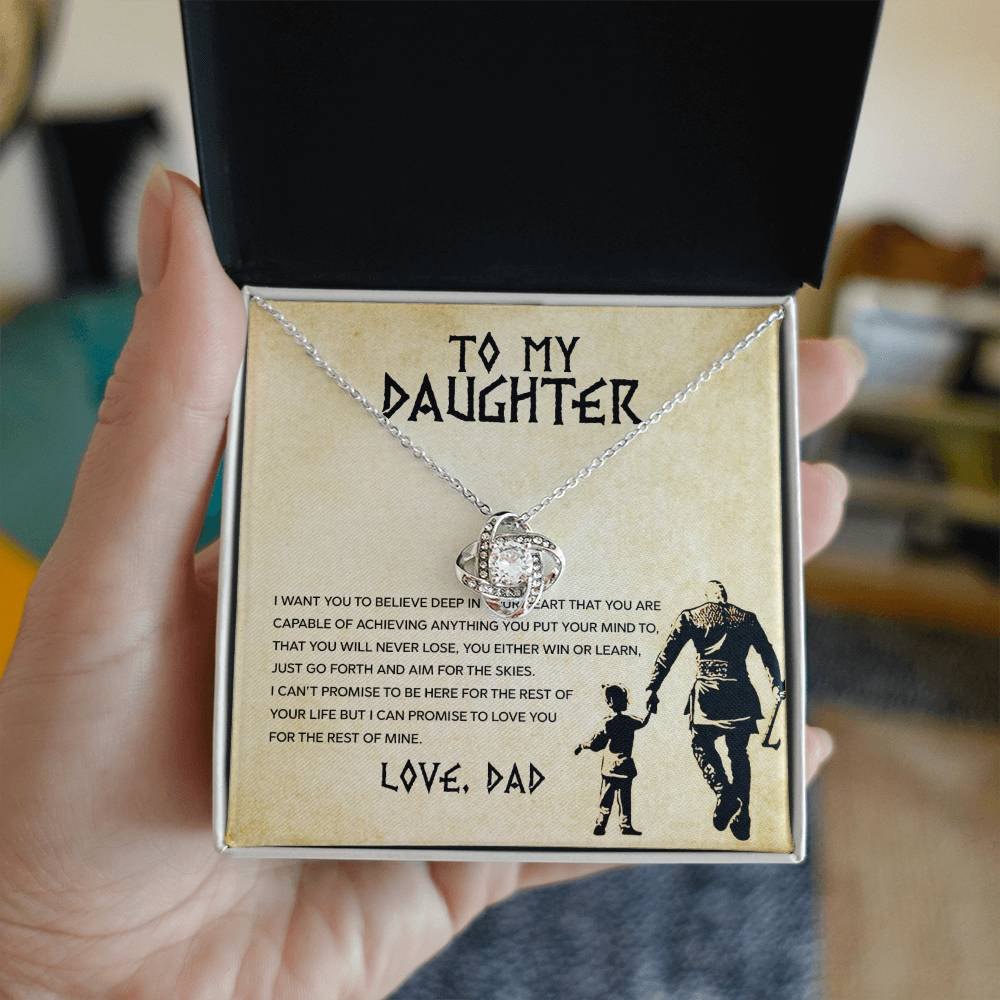 A necklace with a heartfelt message for a daughter