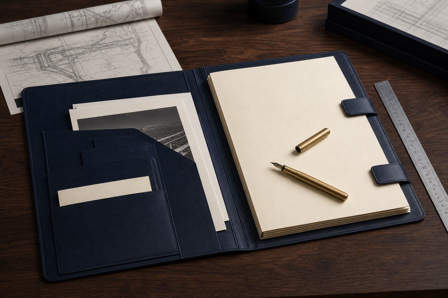 Project documents arranged for a capital review