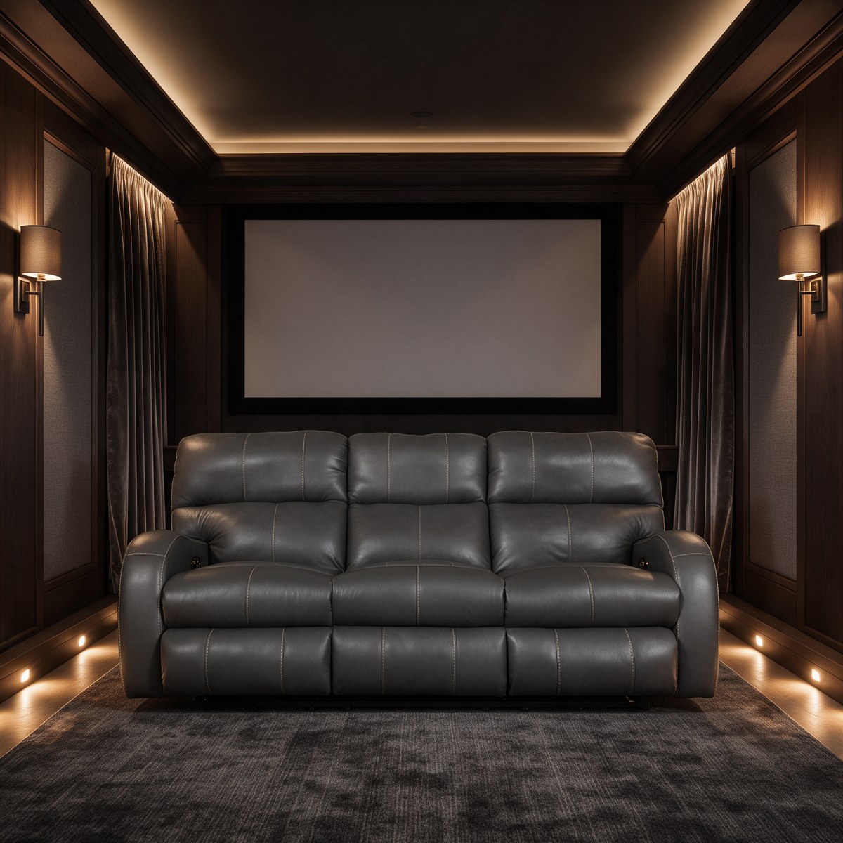 Angelo power reclining sofa in a home theater setting
