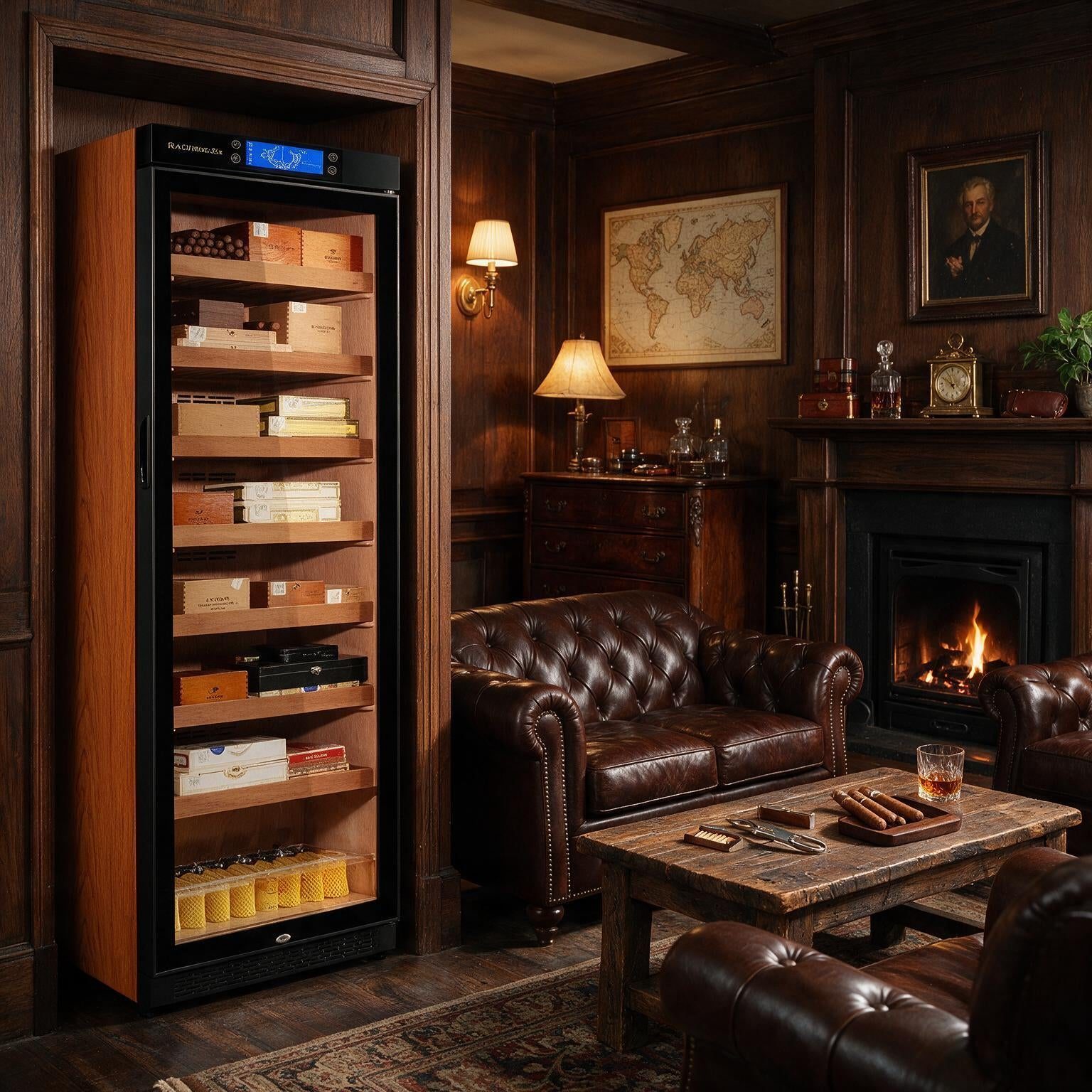 Raching C380A glass-door cigar storage cabinet
