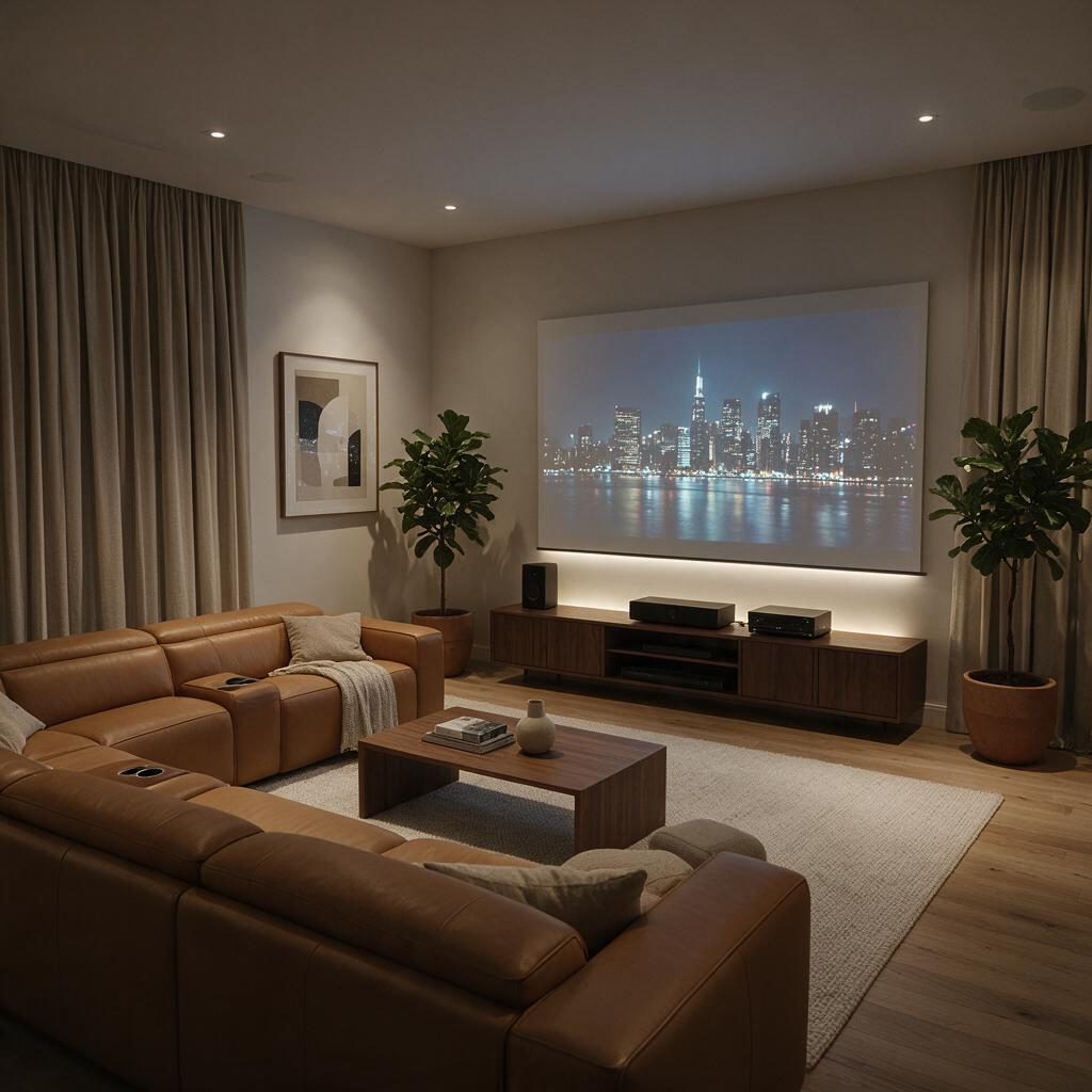 Caramel Rally Pro sectional with a storage console and powered reclining seats