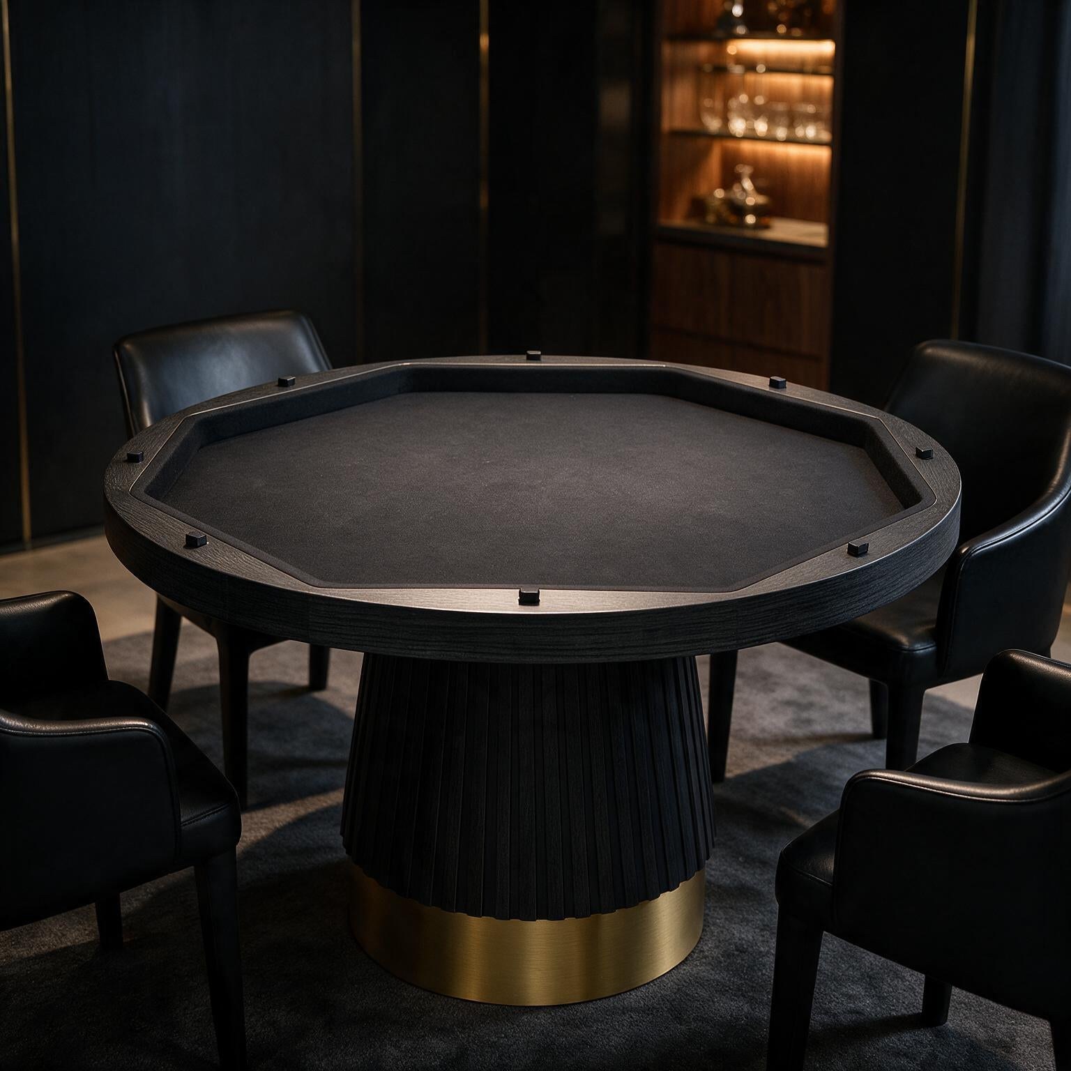 2 in 1 Poker Table 48" Black