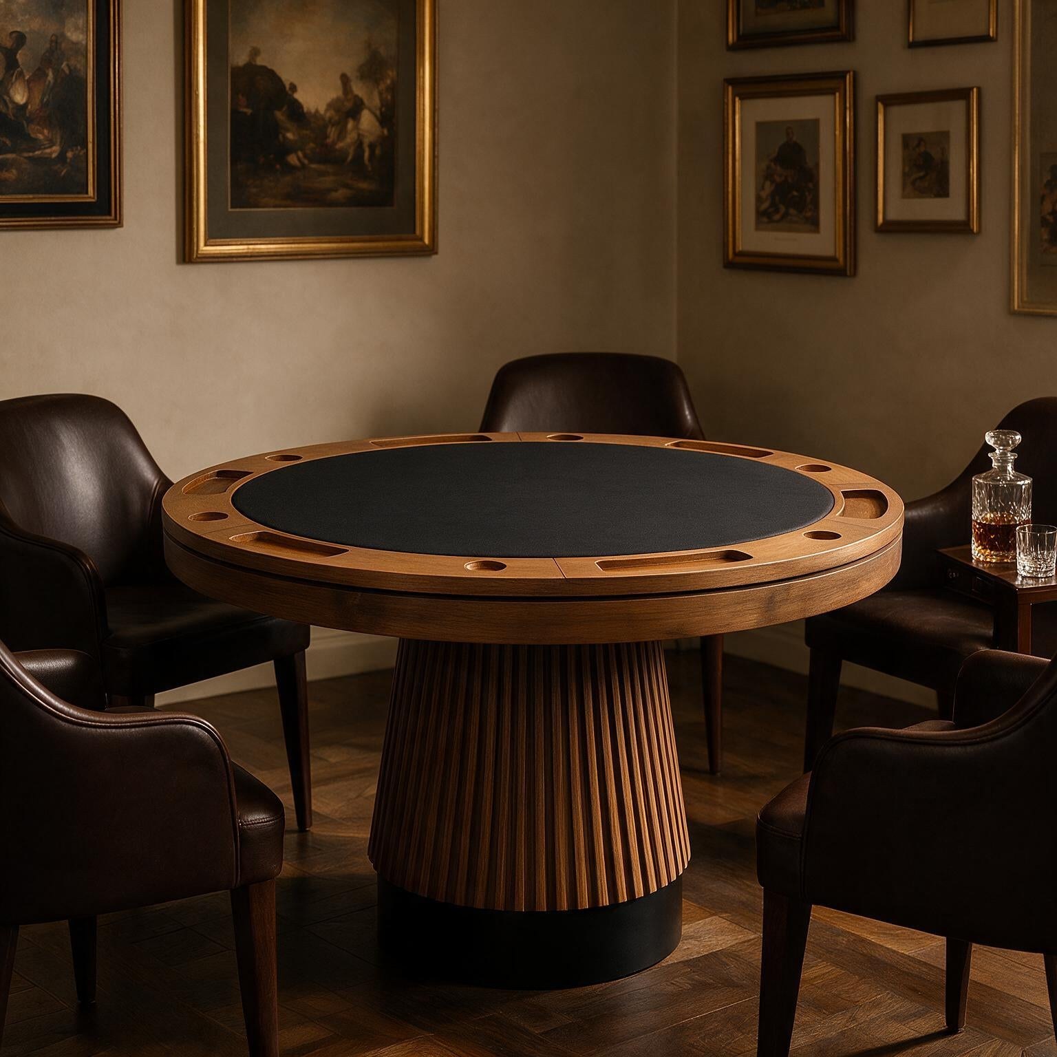 2 in 1 Poker Table 48" Walnut