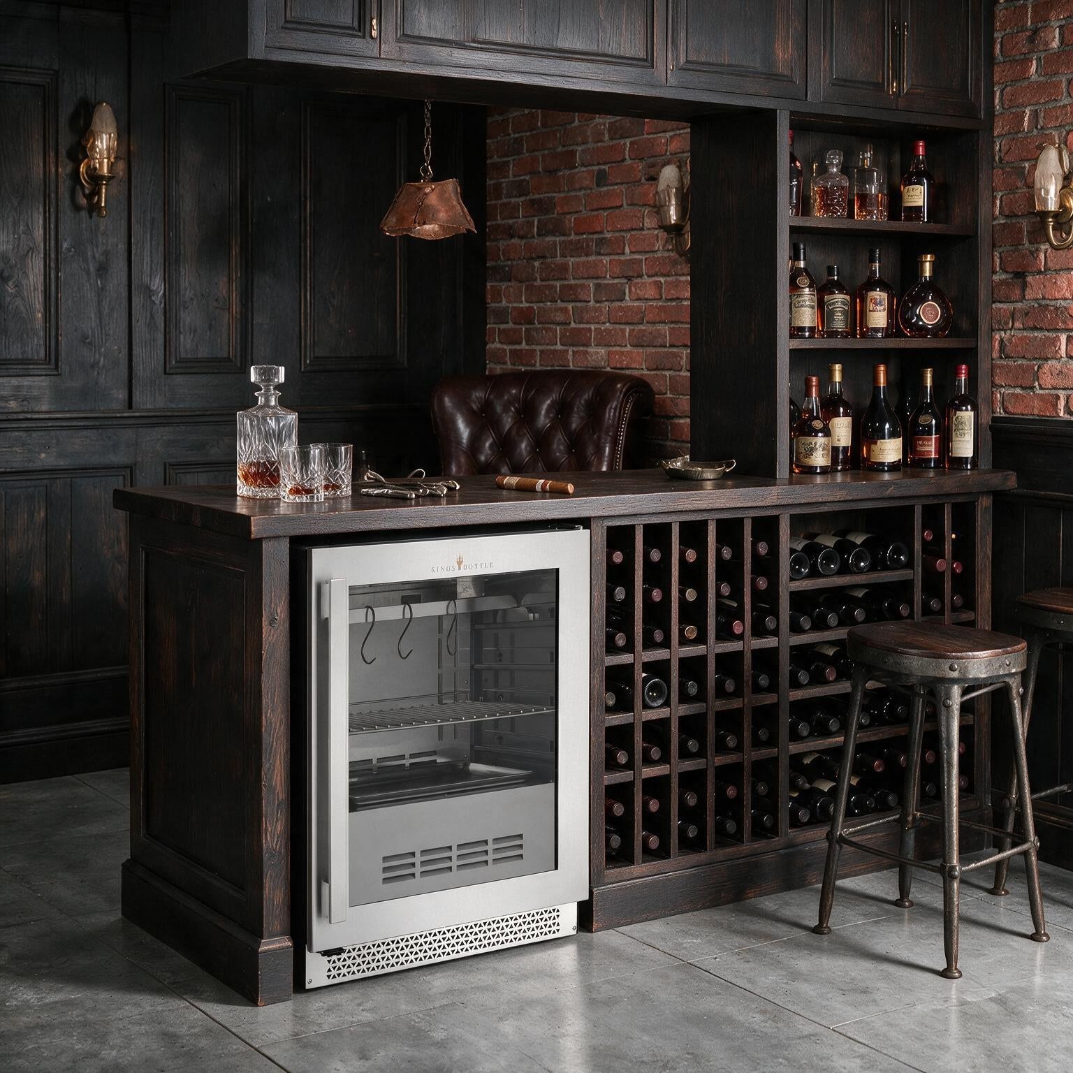 24″ Glass‑Door Meat Aging Fridge
