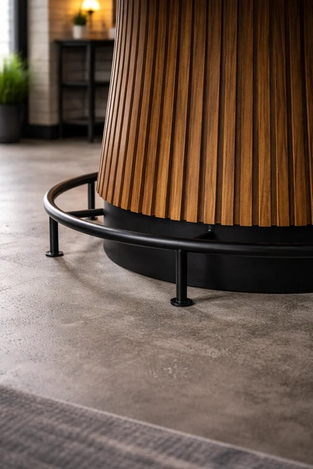 Black Footrail 60" Table Brown