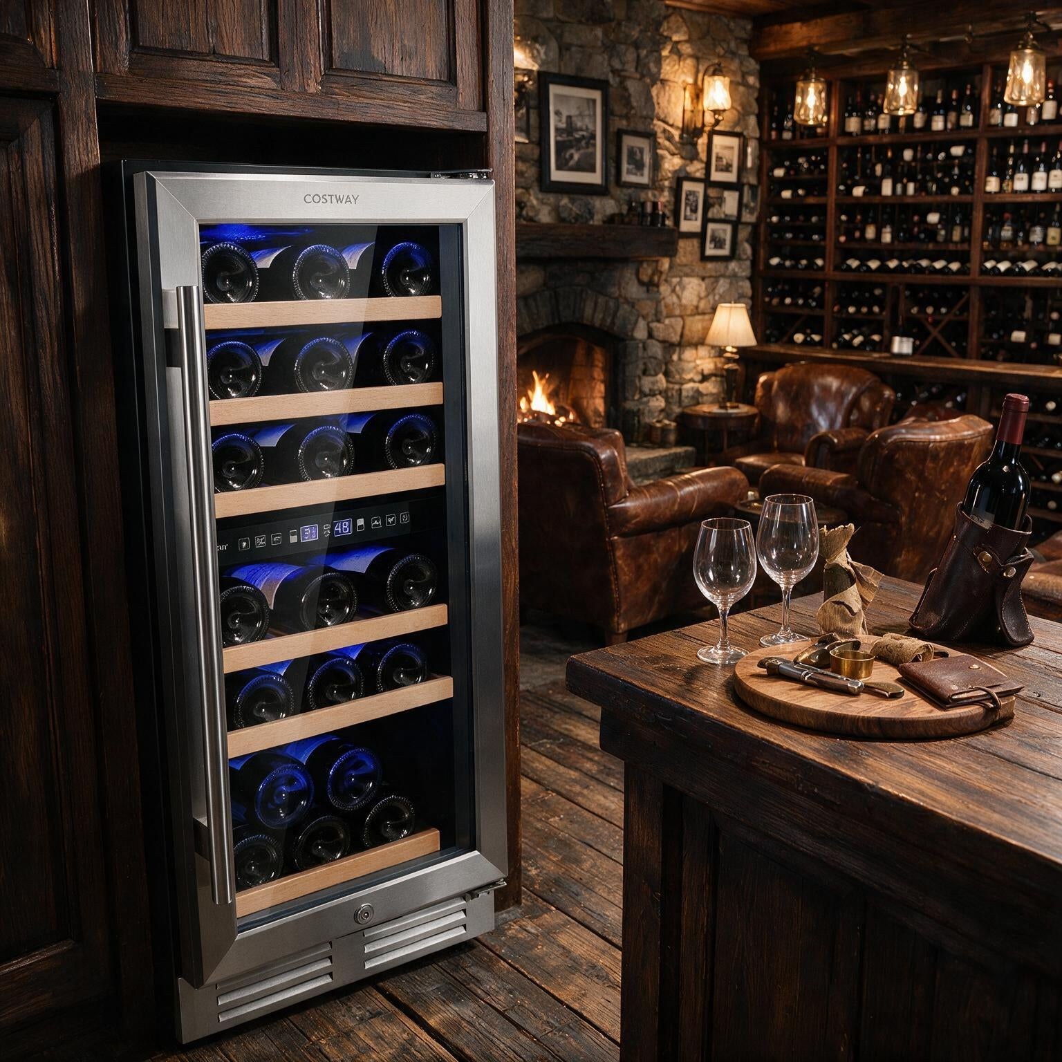 Dual-Zone 30-Bottle Wine Cooler