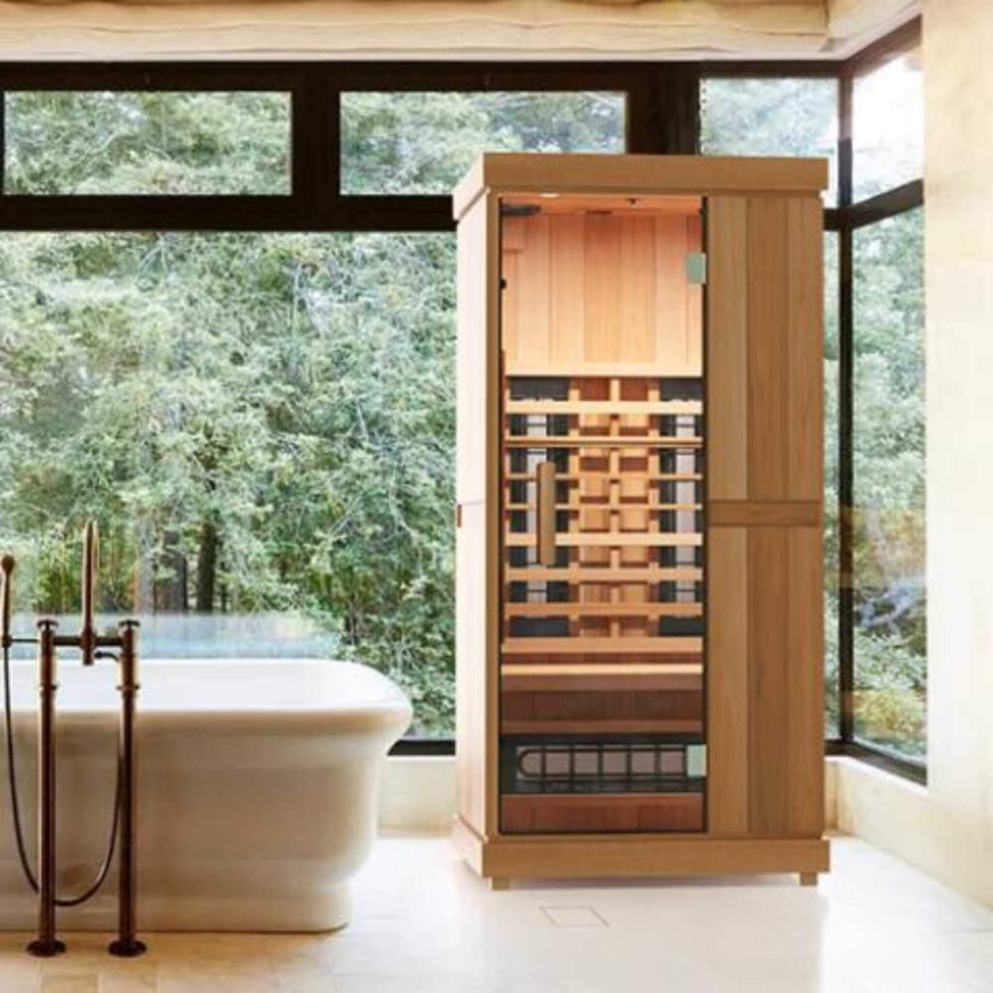Finnmark FD-1 Full Spectrum 1-Person Home Infrared Sauna With Bluetooth Audio