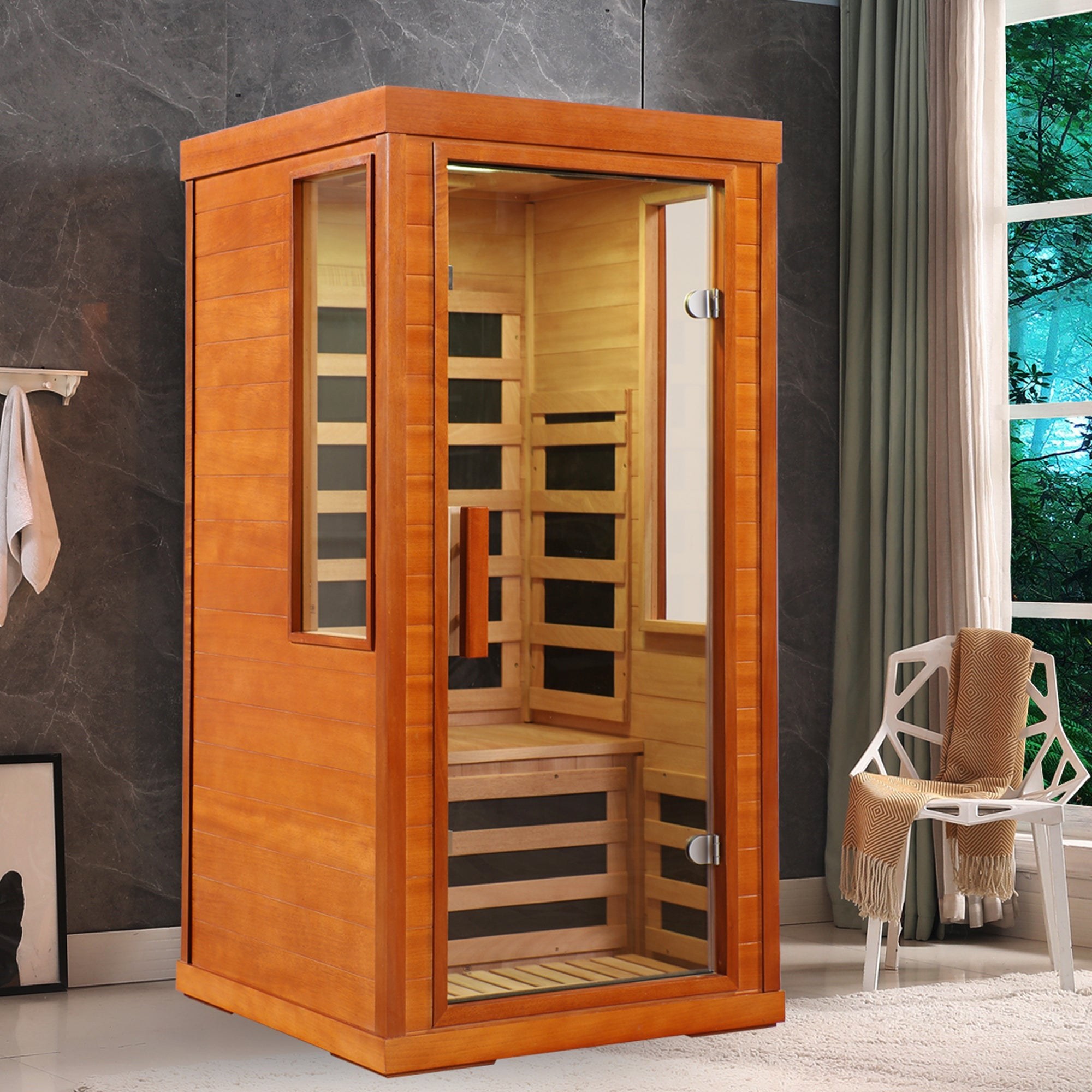 Home Dry Infrared Sauna Red Light 1 Person