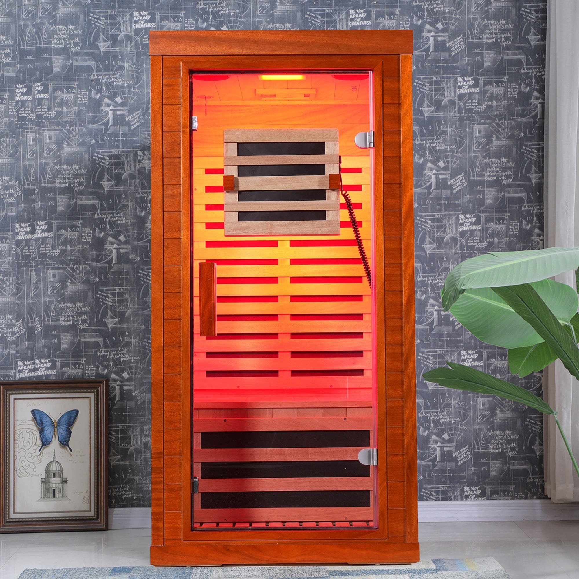 Infrared Sauna with Red Light Therapy for 1 Person