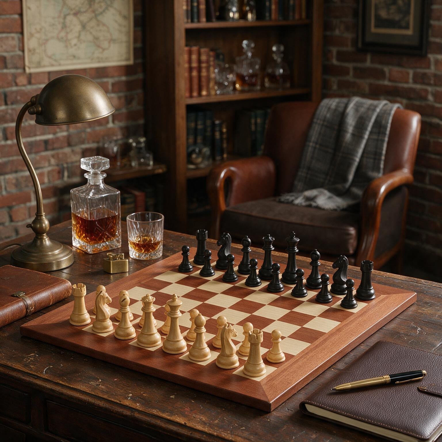 International Chess Heavy Woodgrain Chess Wooden Chess Board Western Chess Adult Luxury Set Chess
