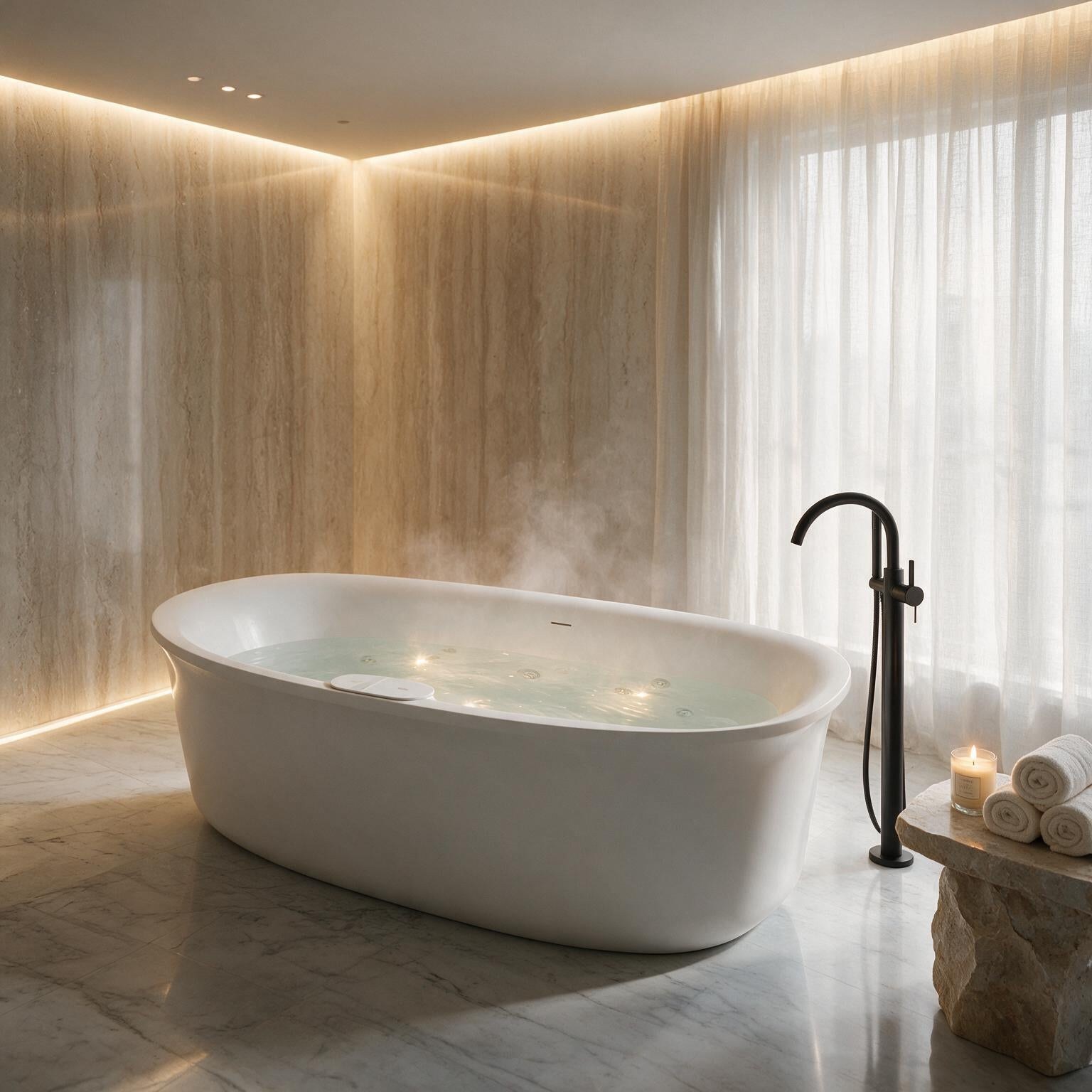 Jacuzzi Arga 69-Inch Freestanding Whirlpool Bathtub