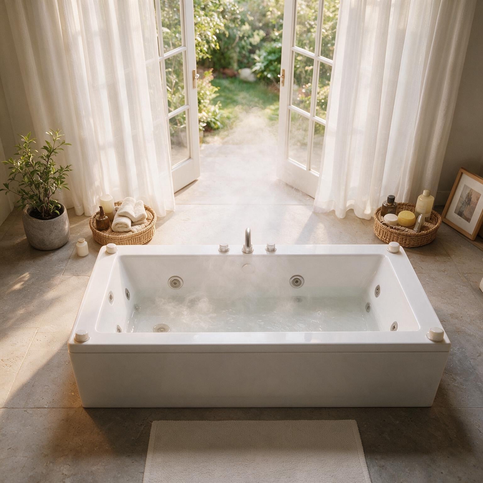 Jacuzzi Elara 72-Inch Drop-In Whirlpool Bathtub With 10 AccuPro Jet