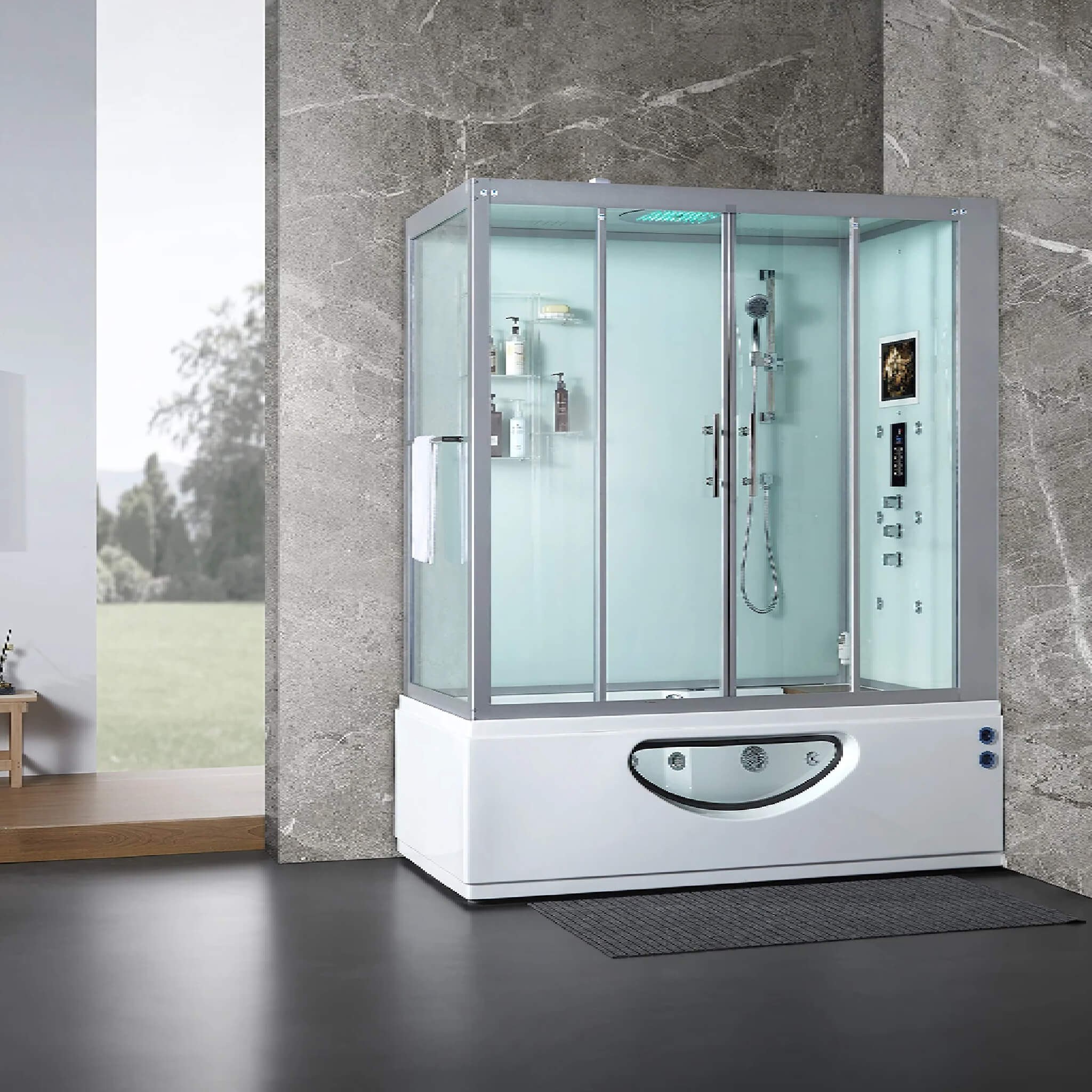Maya Bath Platinum Catania Steam Shower With 6 Acupuncture Jets