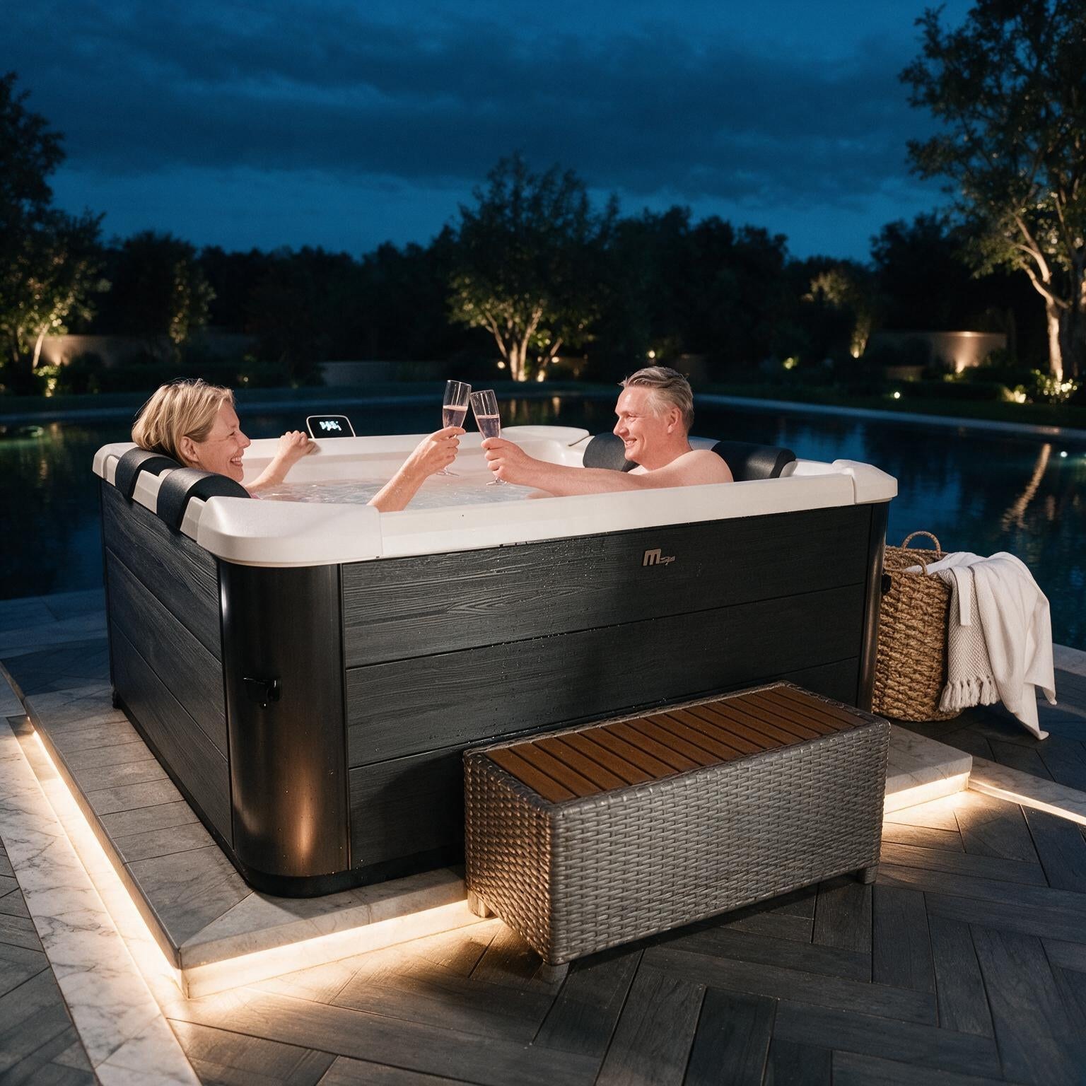 MSPA | OSLO | Frame Series | Rigid Hot Tub & Spa | Light up the night | Upto 6 Person