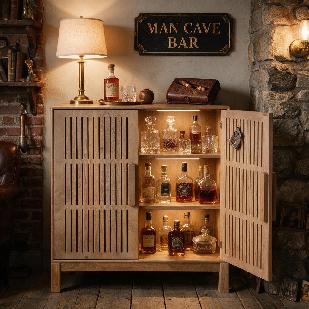 Pellamour - Bar Cabinet - Natural Brown