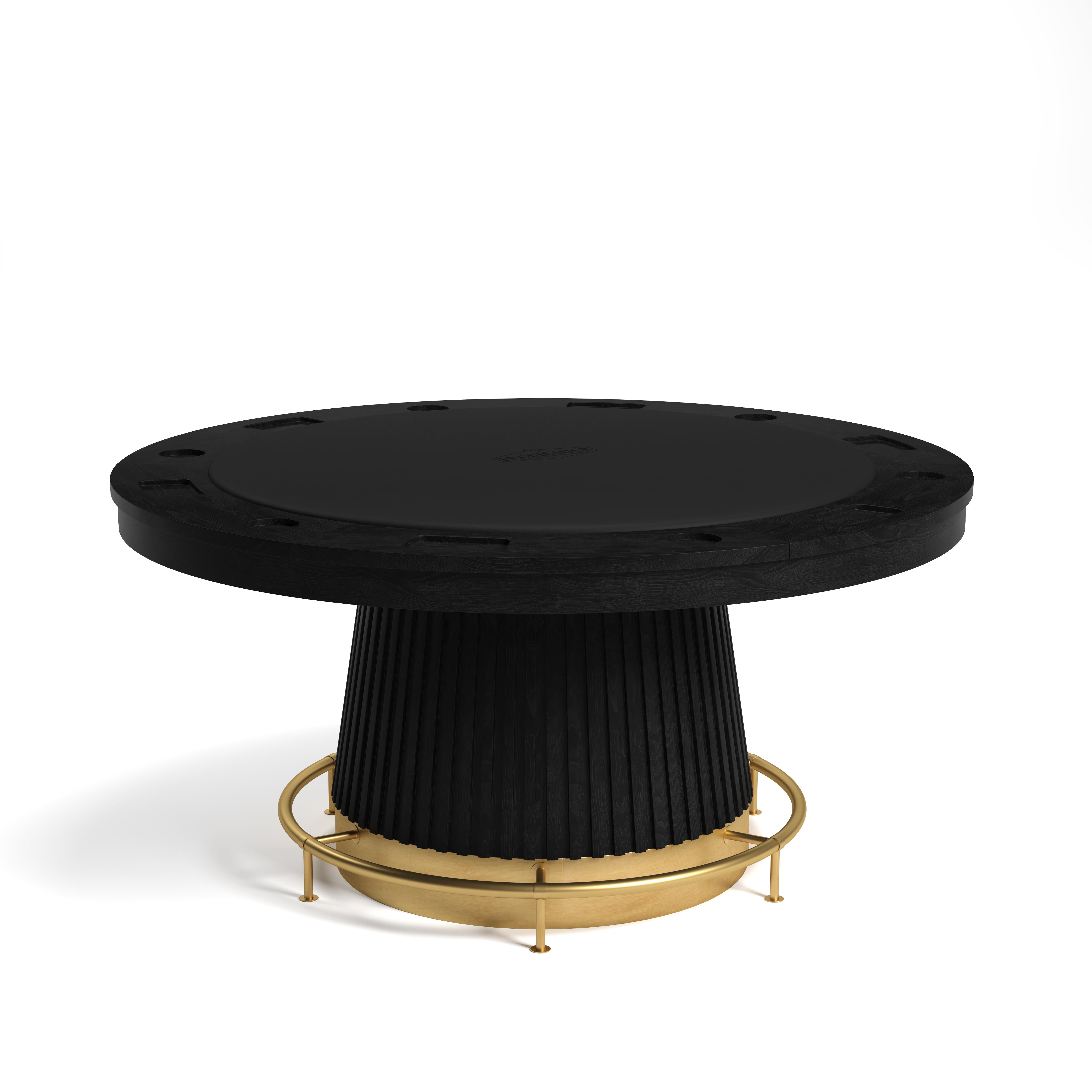 Poker Table Dining Top 60" Black