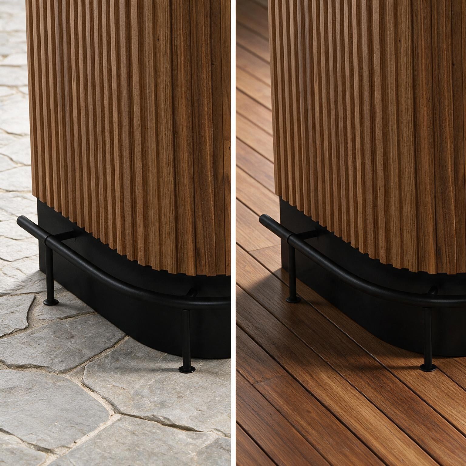 Prohibition Series 60" Bar Foot Rail - Black