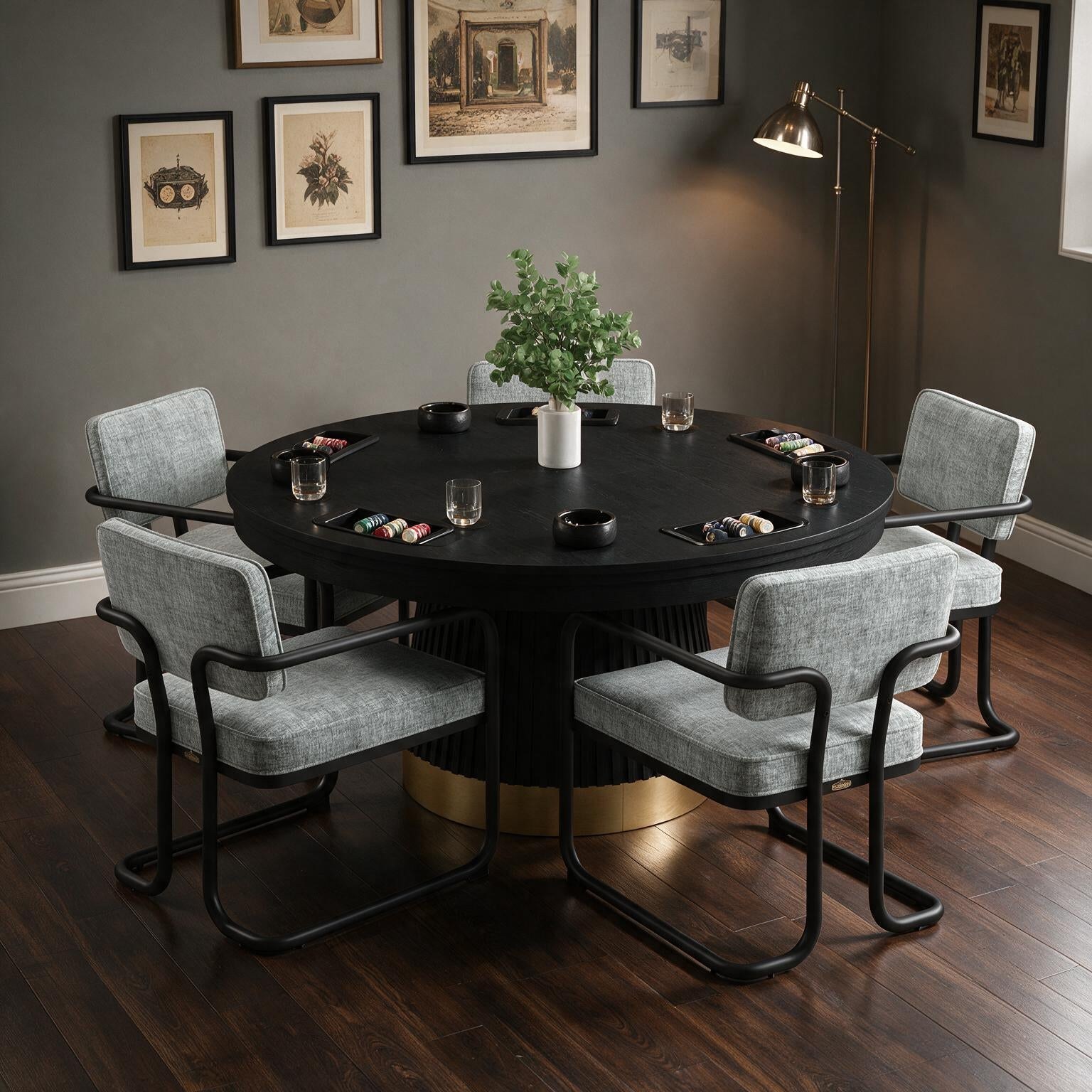 Prohibition Series 60" Poker Table Black
