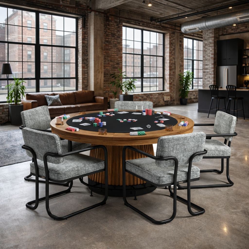 Prohibition Series 60" Poker Table Walnut
