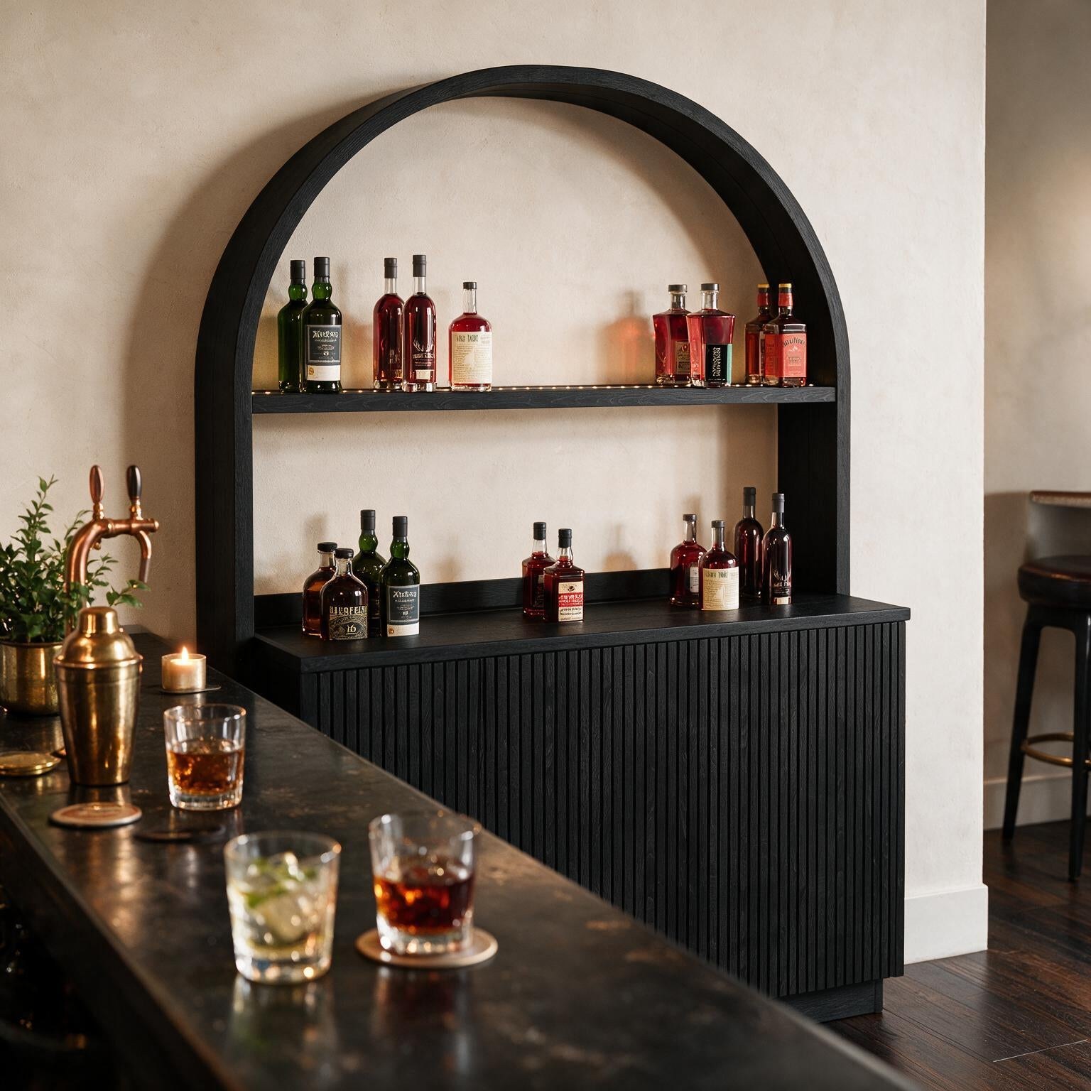 Prohibition Series Back Bar - Black