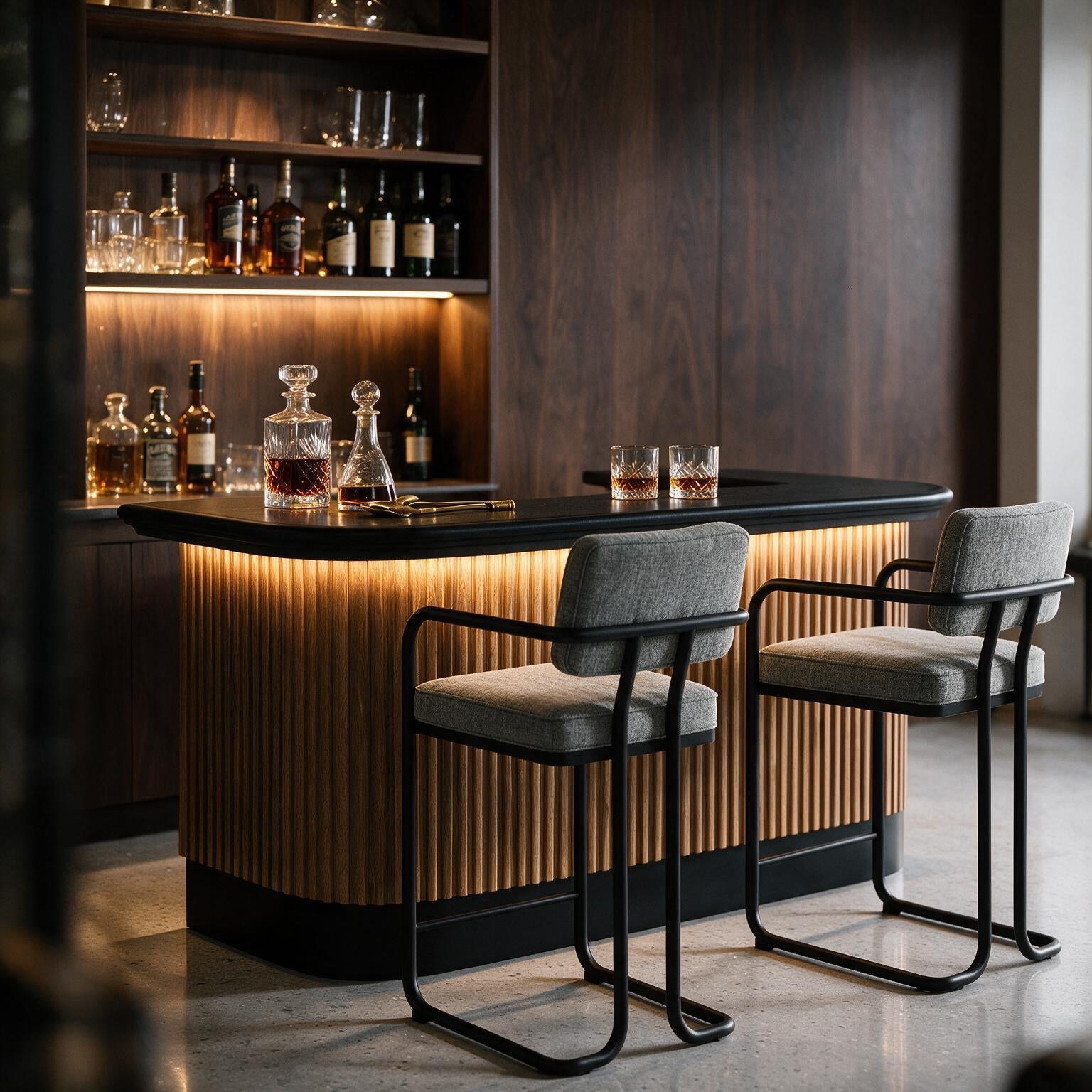 Prohibition Series Barstool with Arms