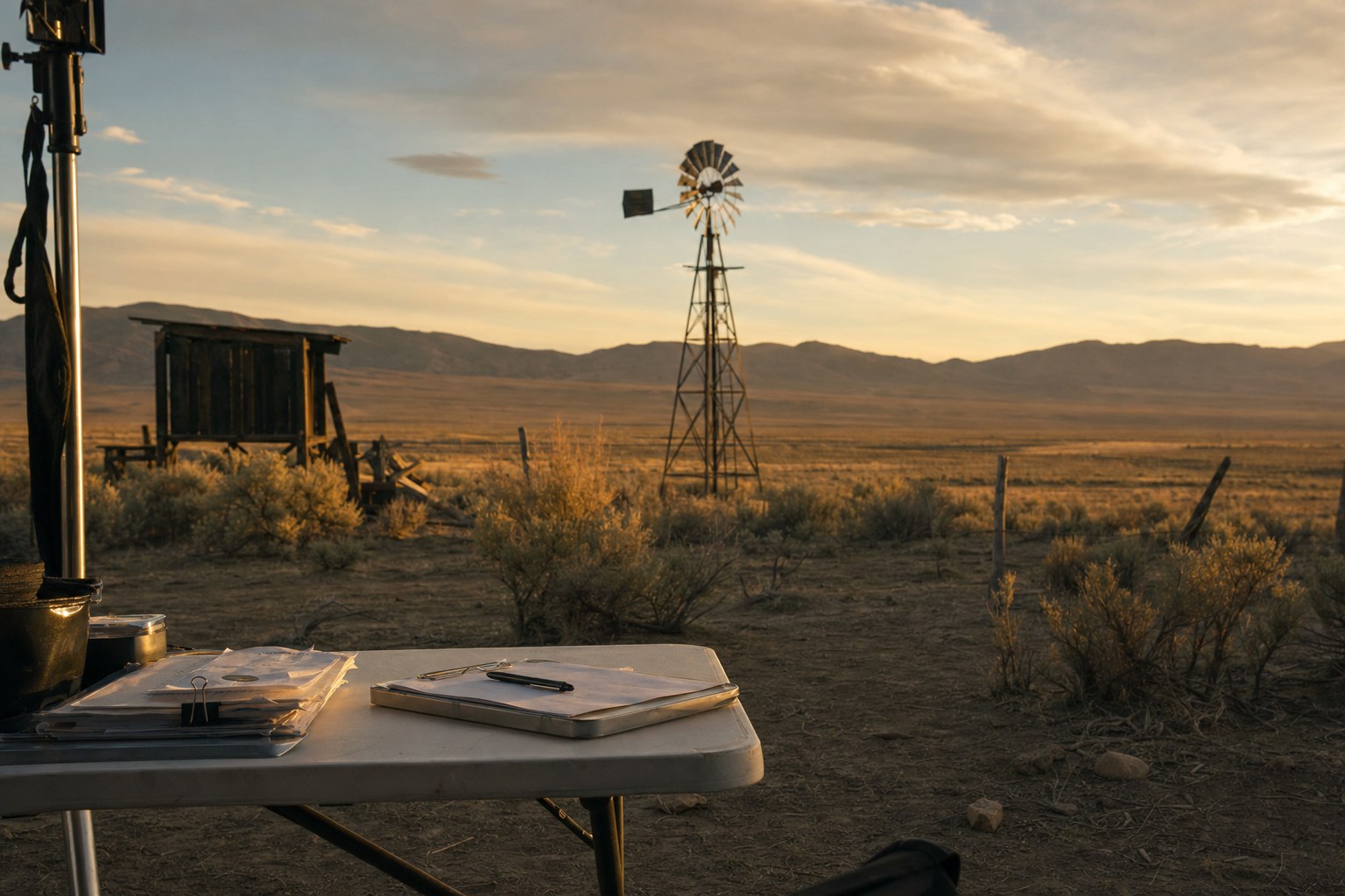 Illustrative western film production landscape