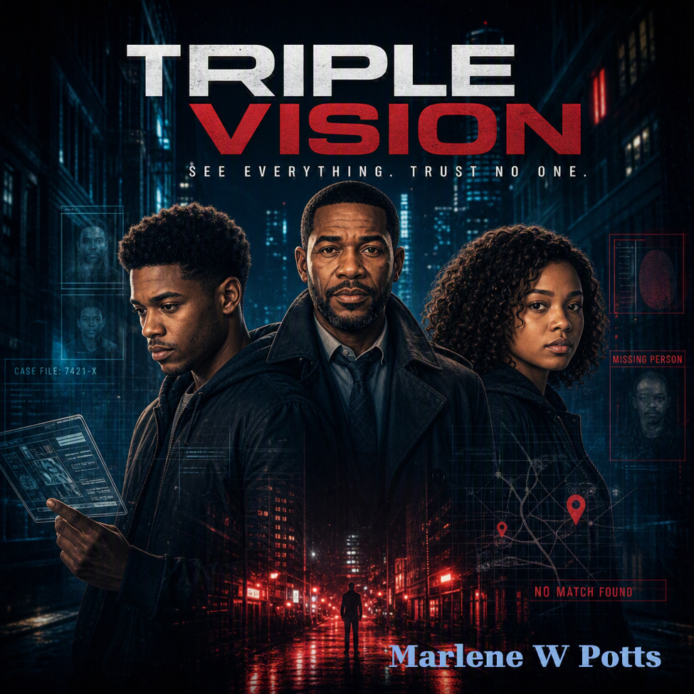 Cover artwork for Triple Vision by Marlene W. Potts