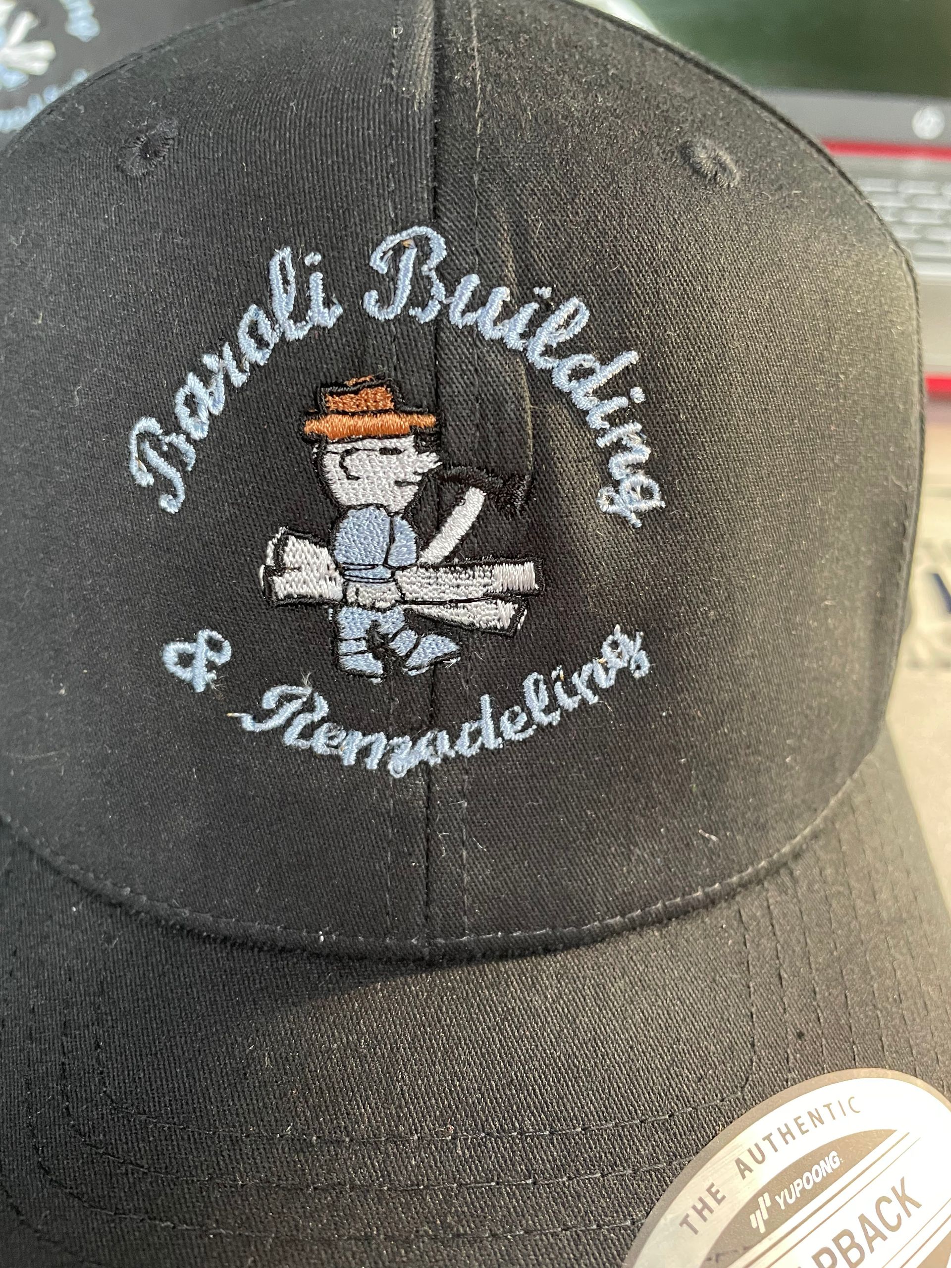 A black Baroli Building & Remodeling embroidered cap