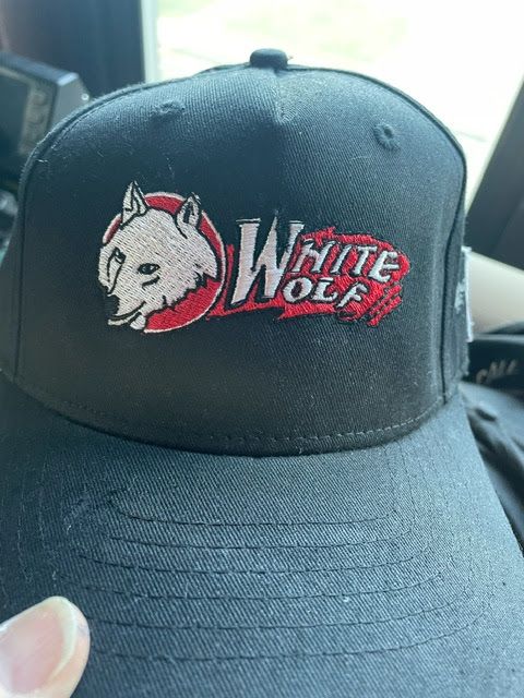 White Wolf embroidered cap