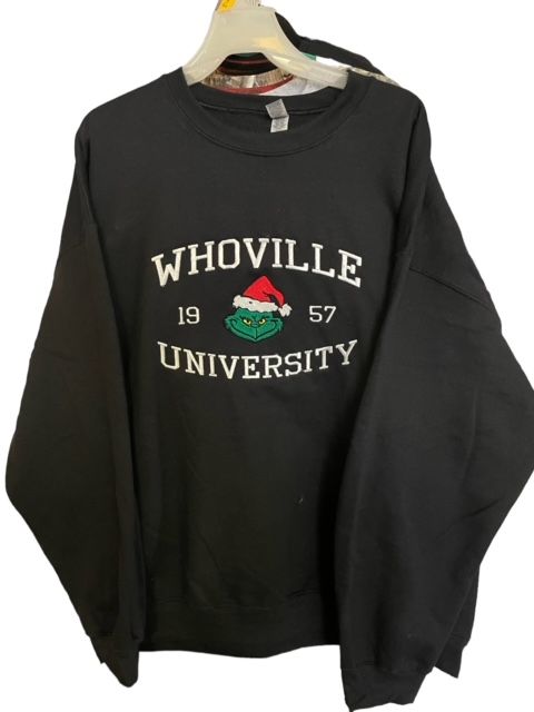 Whoville University sweatshirt