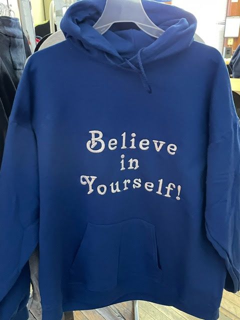 Believe in Yourself embroidered hoodie