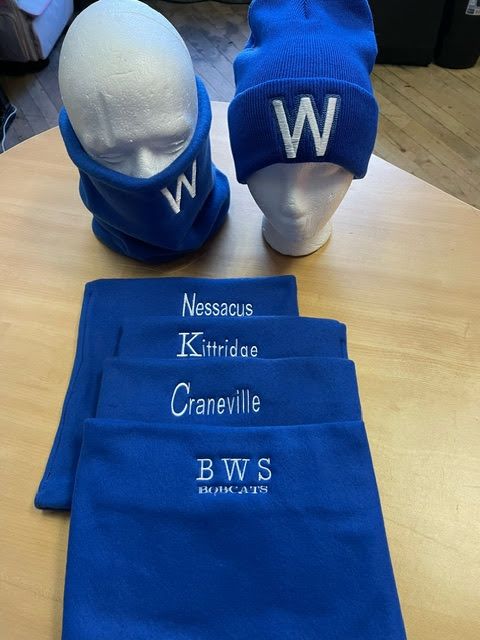 Royal blue school winter gear