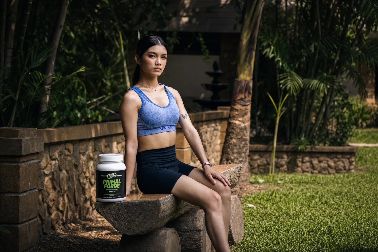 Athlete beside Apex Primal Forge outdoors