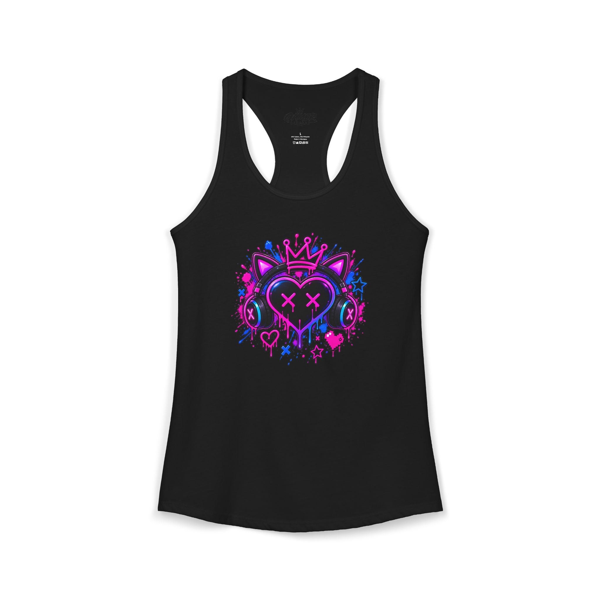 Gamer Girl Gaming Racerback Tank Top | XP Threads, view 4