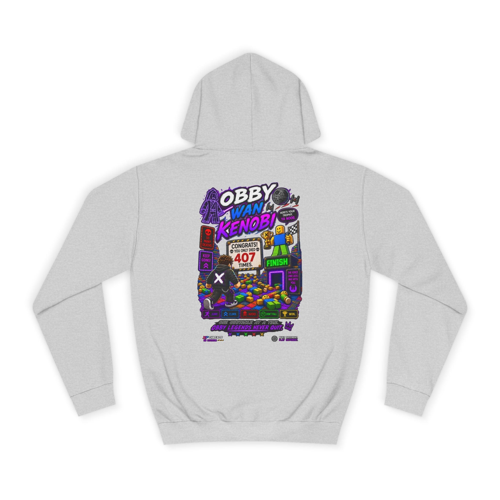 Obby Wan Kenobi Graphic Hoodie — Retro Gamer Streetwear Pullover