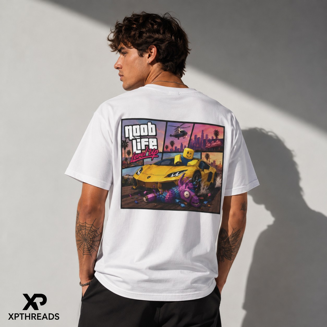 Noob Life gaming graphic T-shirt from XPThreads
