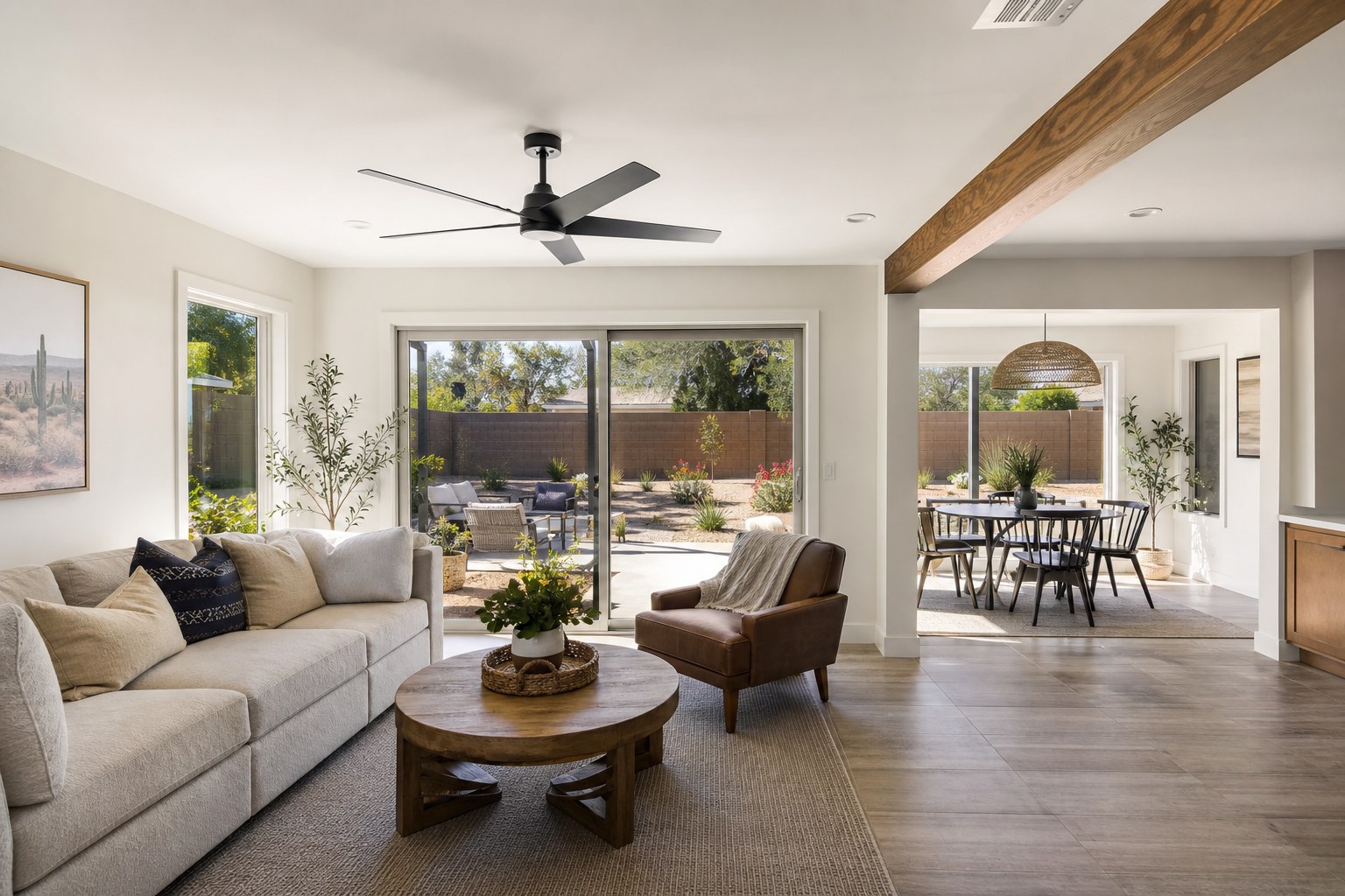 Bright finished Arizona home addition with comfortable living space