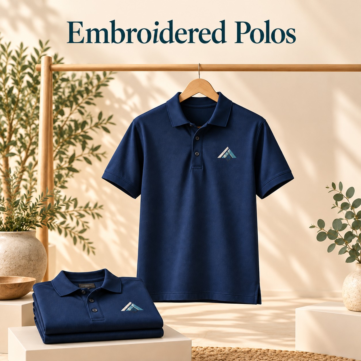 Embroidered Polos customization style example
