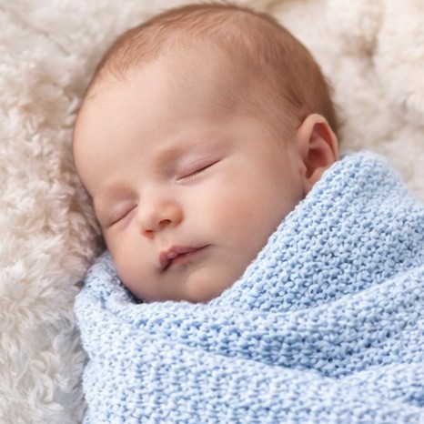 Heirloom Blue Crocheted Blanket
