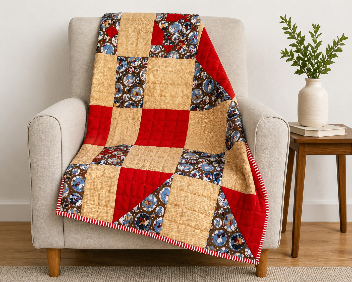 Puppy Dog Patchwork Baby Quilt