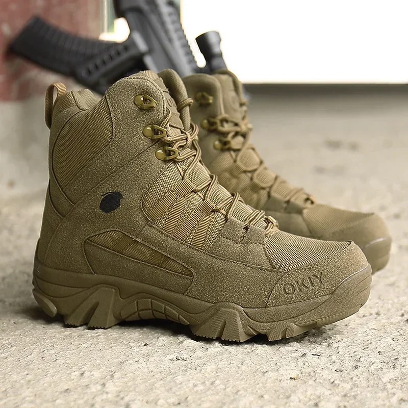 Men's Fashion Desert Combat Boots – Rugged Outdoor Hiking & Hunting Shoes product photo