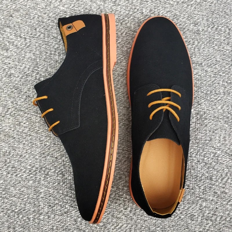 Classic Suede Leather Men's Oxford Casual Shoes – Spring Sneakers product photo
