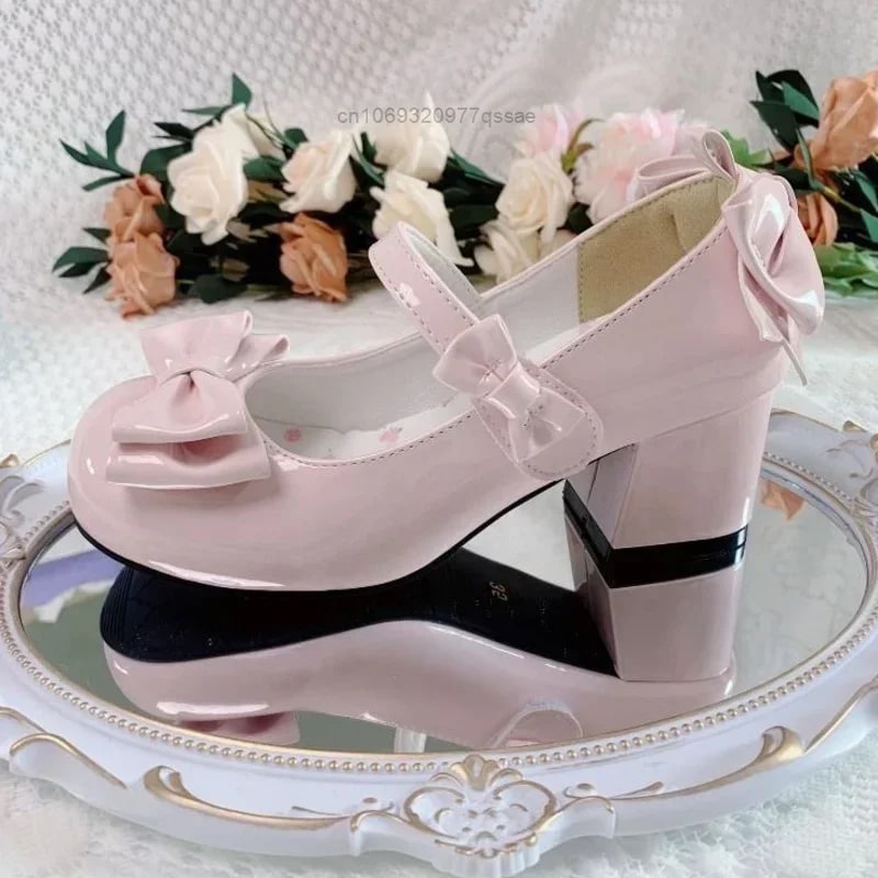 Lolita Style Mary Jane Bow Pumps product photo