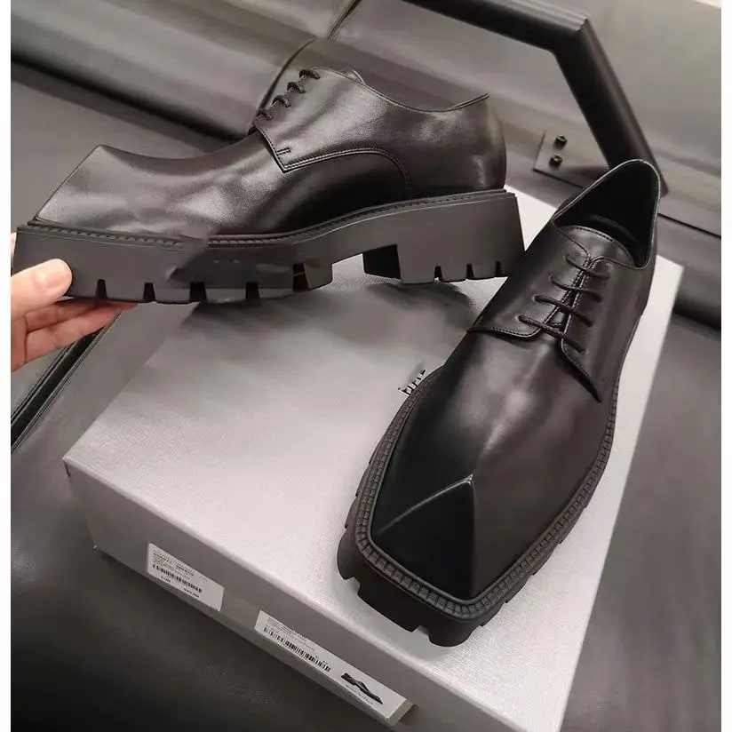 Square Toe Platform Derby Shoes product photo