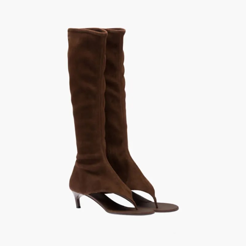 European Fish Mouth High Heel Boots – 2025 Fashion Thin High Heels product photo