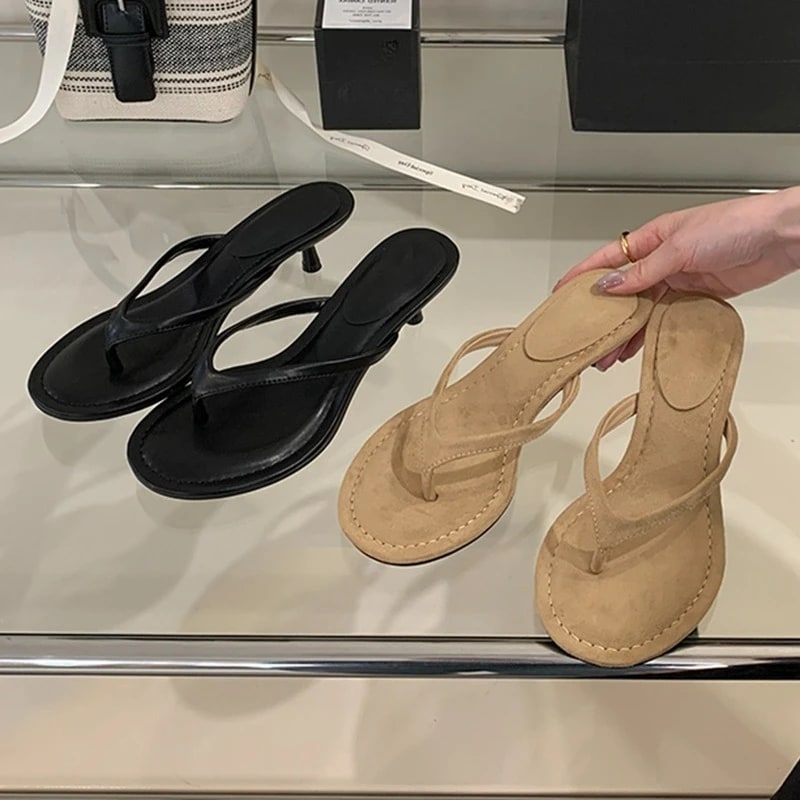 Aneikeh Street Style Thin Low Heels – Urban Summer Slides product photo